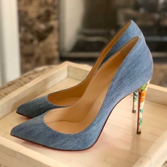 Christian Louboutin Pigalle Follies 100 Denim - Picture 10 of 12